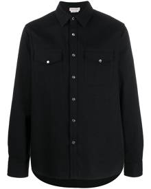 Alexander McQueen denim jacket with embroidery - Black