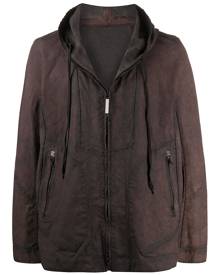 Isaac Sellam Experience hooded zip-up jacket - Brown