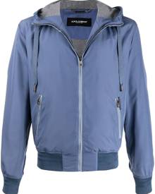 Dolce & Gabbana hooded zip-up jacket - Blue