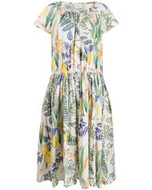 La DoubleJ botanical print dress - White