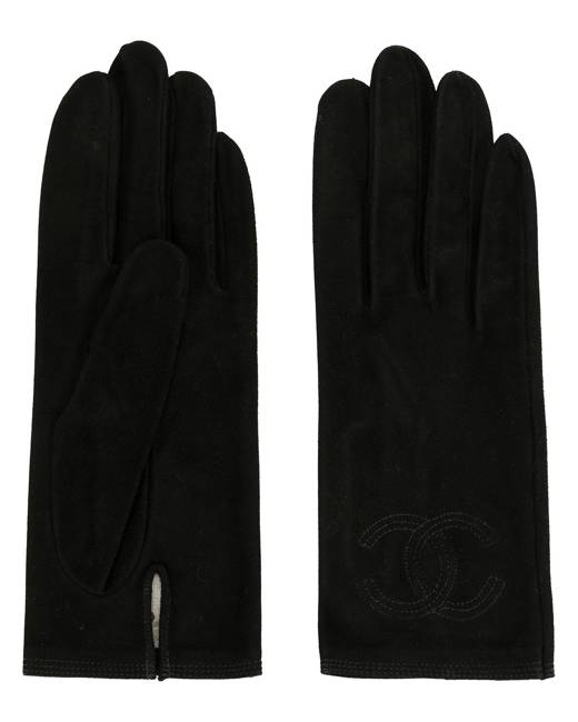 chanel leather gloves