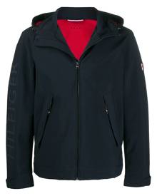 Tommy Hilfiger logo-print hooded jacket - Blue