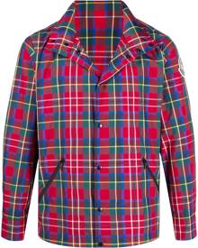 Moncler tartan-print windbreaker jacket - Red