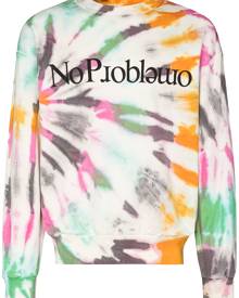 Aries No Problemo tie-dye sweatshirt - White