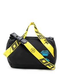 Off-White patch detail nylon duffle bag - Black