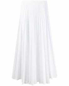 Valentino high-waisted pleated midi skirt - White