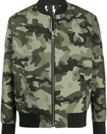 Neil Barrett Thunderbolt camouflage-print reversible bomber jacket - Black