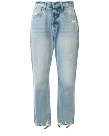 FRAME cropped distressed jeans - Blue