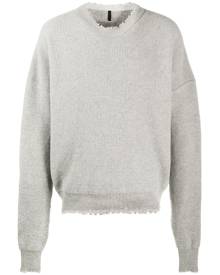 UNRAVEL PROJECT distressed-edge ribbed jumper - Grey