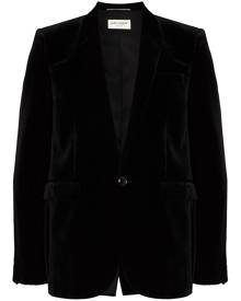 Saint Laurent single-breasted velvet blazer - Black