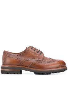 Brunello Cucinelli textured lace-up brogues - Brown
