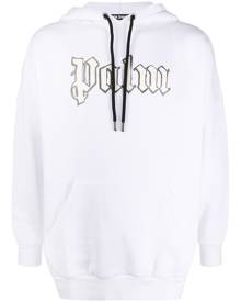 Palm Angels logo print hoodie - White