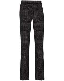 NULABEL Reflector checked tweed trousers - Black