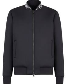 Fendi logo-collar bomber jacket - Black