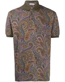 ETRO paisley print shortsleeved polo shirt - Green