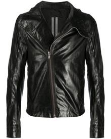 Rick Owens oversize collar biker jacket - Black
