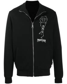 Philipp Plein skeleton print cardigan - Black