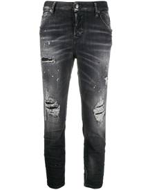 Dsquared2 ripped detailing cropped jeans - Black