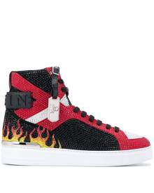 Philipp Plein Money Beast crystal flame sneakers - Black