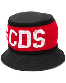 Gcds knitted logo bucket hat - Black