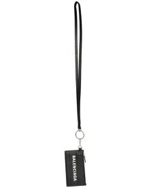 Balenciaga lanyard zip pouch wallet - Black