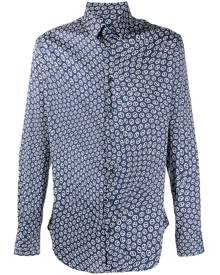 Giorgio Armani all-over logo print shirt - Blue