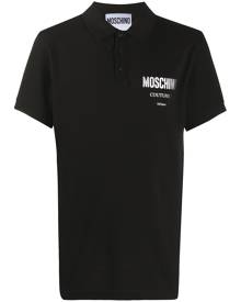Moschino logo print polo shirt - Black