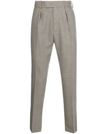 Pt01 checked straight trousers - Neutrals