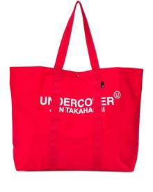 UNDERCOVER logo-print tote bag - Red