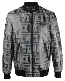 Philipp Plein skull-print bomber jacket - Black