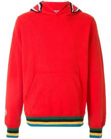 A BATHING APE® stripe-trim fitted hoodie - Red