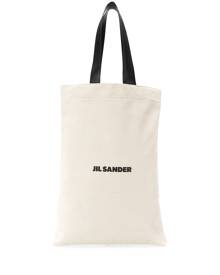 Jil Sander logo-print tote - White