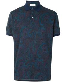 ETRO paisley print polo shirt - Blue