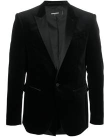 Dsquared2 single-breasted velvet blazer - Black