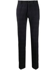 Incotex checked slim-fit trousers - Blue