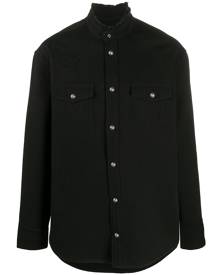 Balmain logo-print denim shirt-jacket - Black