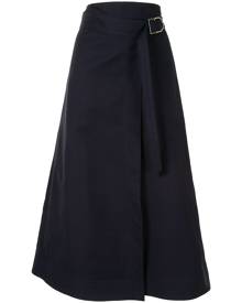 Gabriela Hearst belted cotton midi skirt - Blue