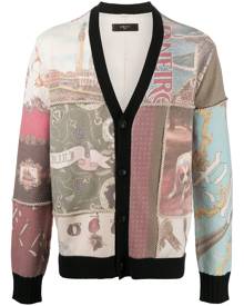 AMIRI patchwork print button-up cardigan - Neutrals