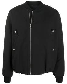 Jil Sander floral-embroidered bomber jacket - Black