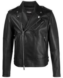 Dsquared2 leather biker jacket - Black