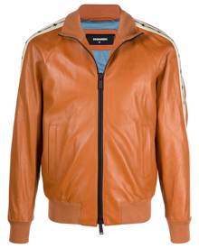 Dsquared2 bomber leather jacket - Brown