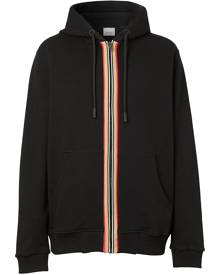 Burberry Icon Stripe zip-up hoodie - Black