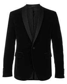 Tagliatore fitted velvet blazer - Black