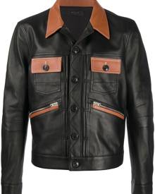 AMIRI leather biker jacket - Black