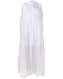 Brunello Cucinelli empire-line shirt dress - White