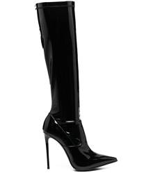 Le Silla Eva 120mm vinyl boots - Black