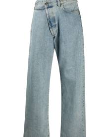 R13 wide leg crossover jeans - Blue