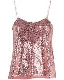 Forte Forte sequin-embellished spaghetti-strap top - Pink