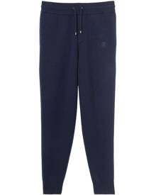 Burberry embroidered Monogram cashmere track pants - Blue
