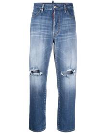 Dsquared2 ripped-detail cropped jeans - Blue